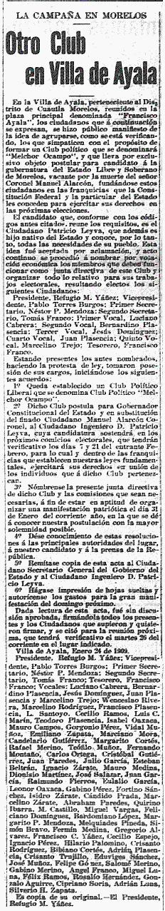 Mexico Nuevo, 4 de febrero de 1909